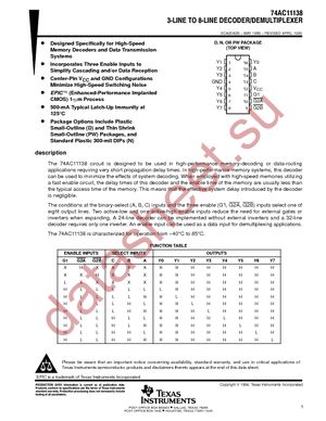 74AC11138PWR datasheet  